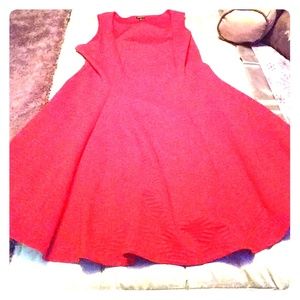 Red quilted like party dress
